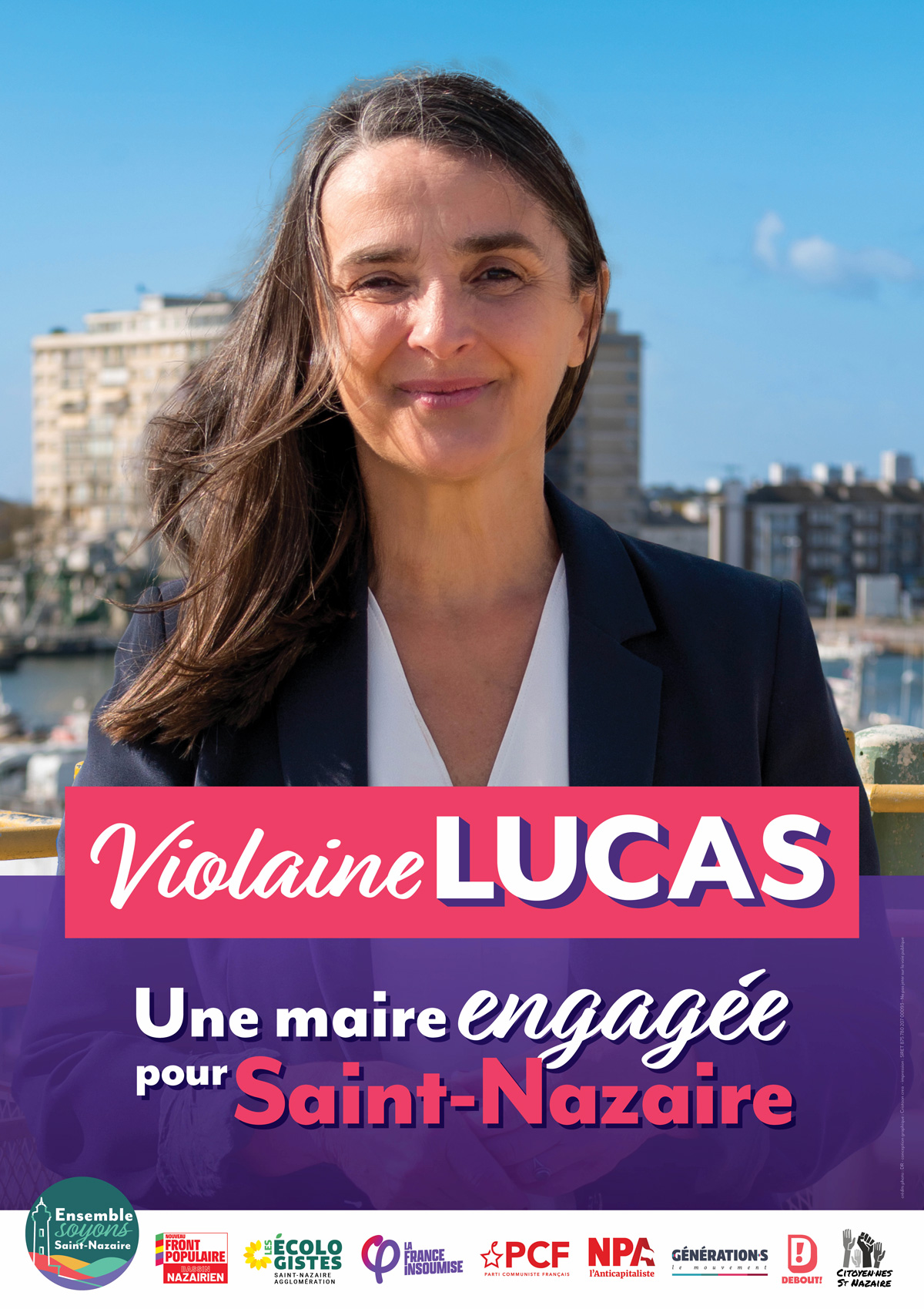 Affiche Violaine Lucas - Une maire engagée pour Saint-Nazaire