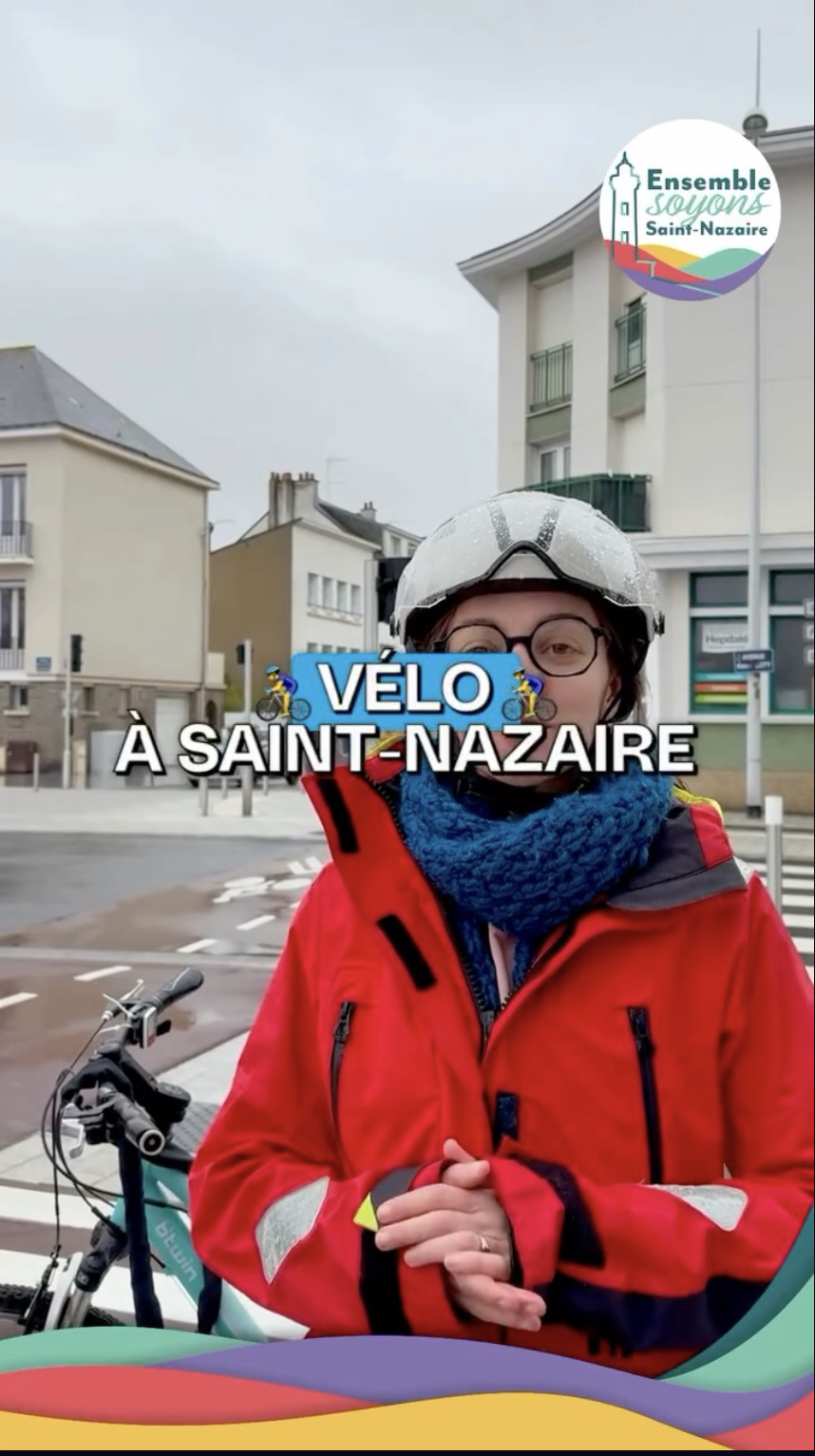 Les déplacements à vélo sont très fréquents partout en ville. Il est important pour nous d'encourager encore plus les mobilités douces. #municipales2026 #ensemblesoyonssaintnazaire #saintnazaire #municipales #velo